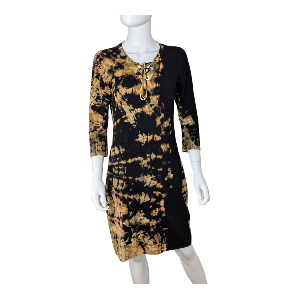 Calvin Klein | Tie-Decolorized Lace-Up Dress