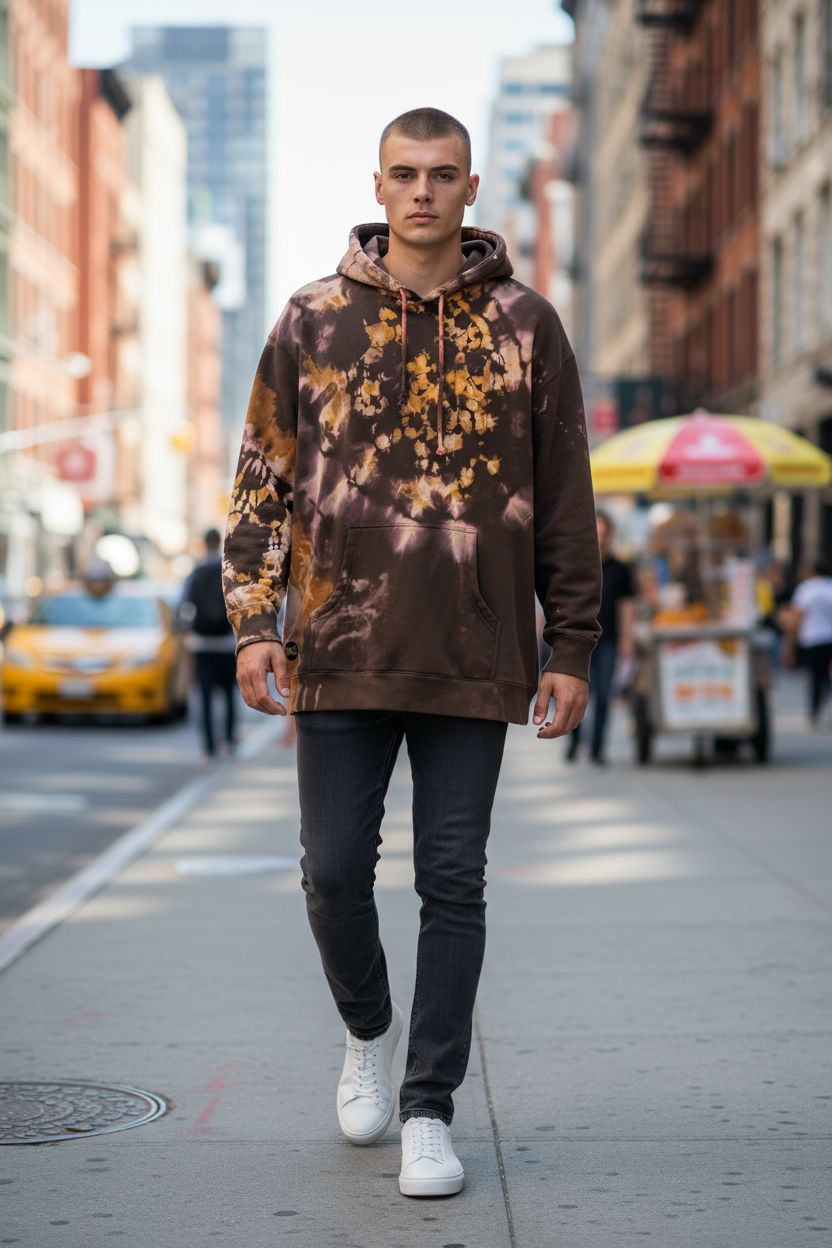 Tie-Decolorized Heavyweight Hoodie XL (One-of-0ne)